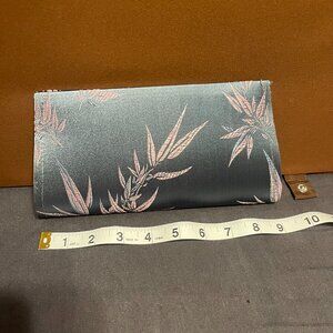 Dusty Blue and Soft Pink Silk Brocade Clutch